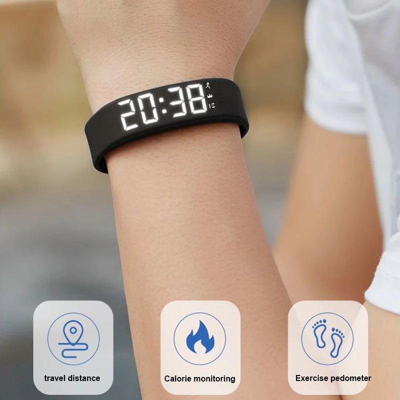 Smart Bracelet LED Digital Waterproof Smart Clock Smartband Alarm Reminder