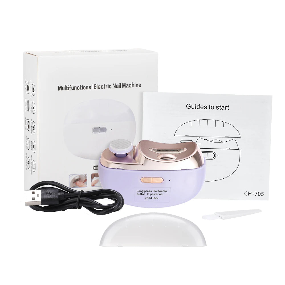 Electric Nail Clipper 2 in 1 Automatic Trimmer