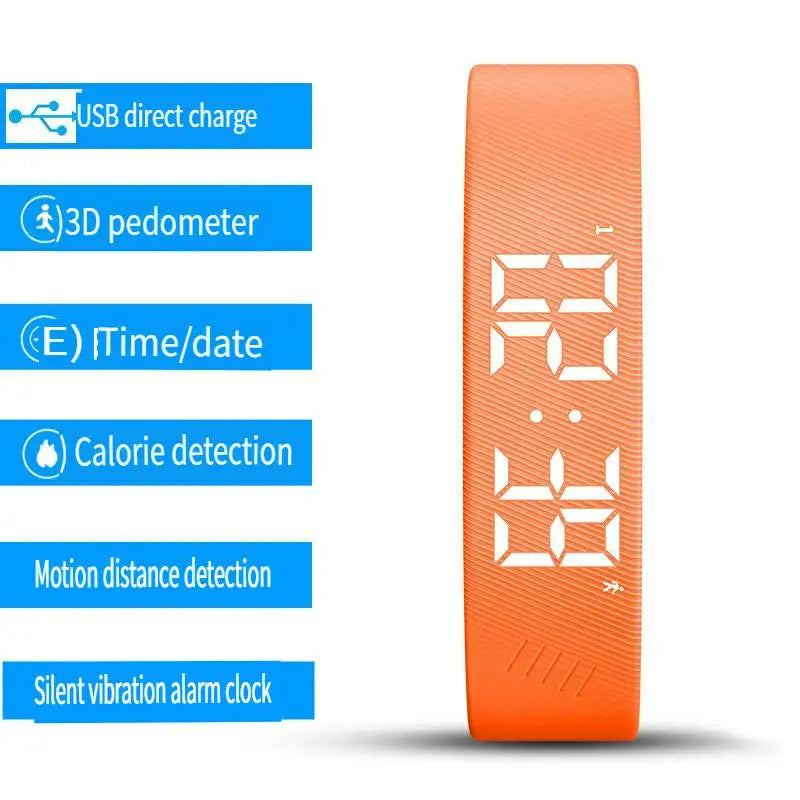Smart Bracelet LED Digital Waterproof Smart Clock Smartband Alarm Reminder