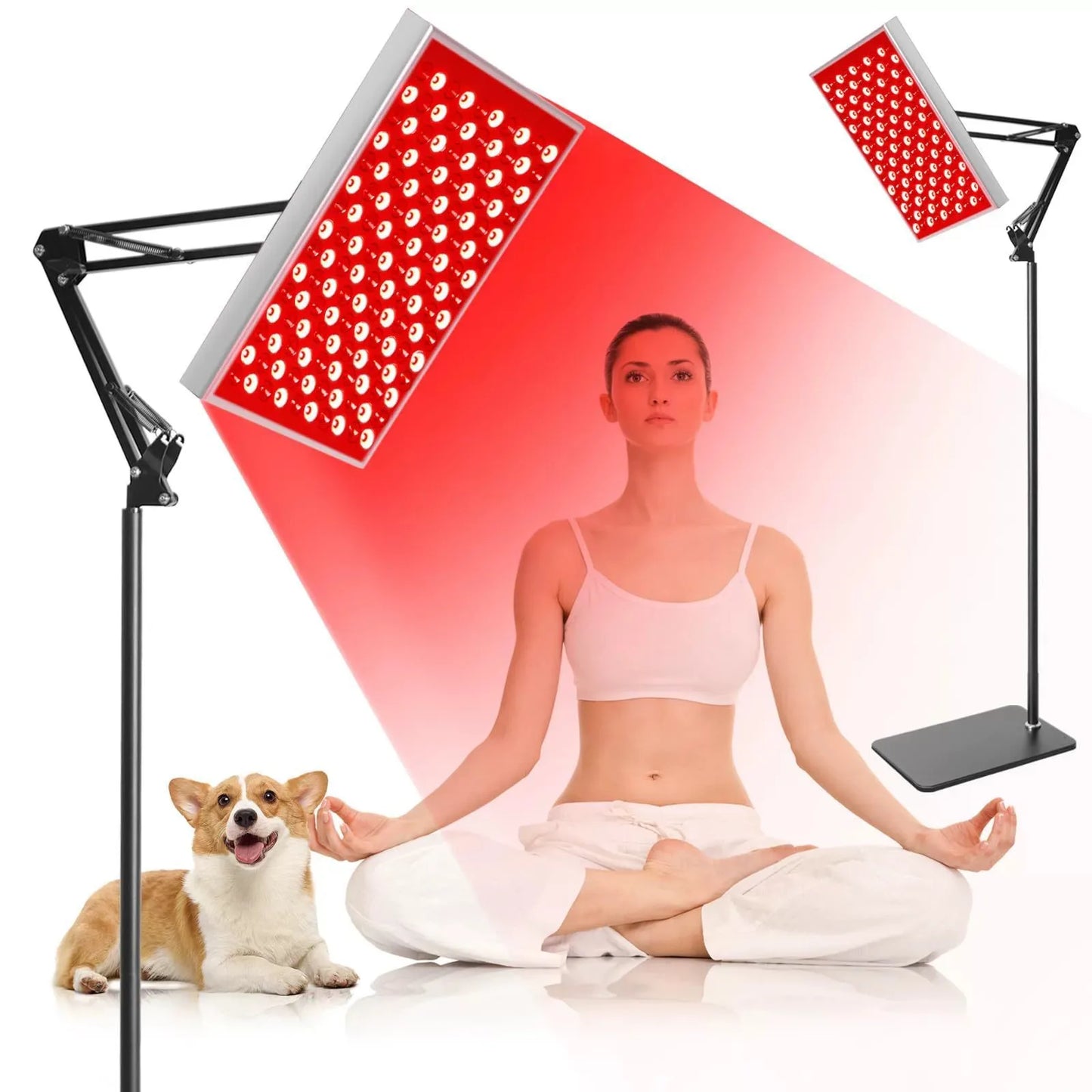 LED Red Light Therapy Panel Lamp for Facial Anti Aging Skin Care Beauty 225 LED Light Body Pain Relief Physical Therapy Tools