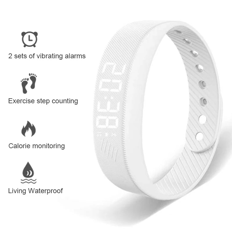 Smart Bracelet LED Digital Waterproof Smart Clock Smartband Alarm Reminder