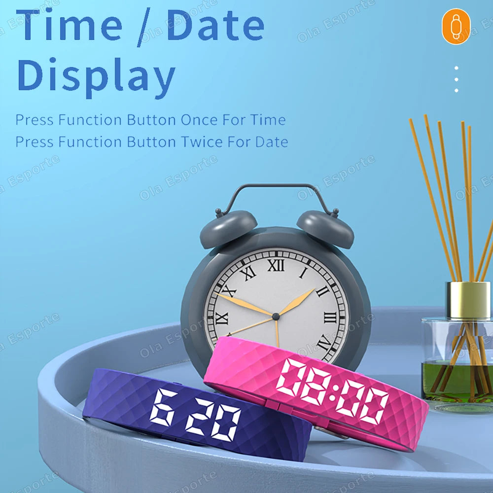 Vibrating Alarm Clock Watch Heavy Sleepers Silent Wake-Up Smart Bracelet