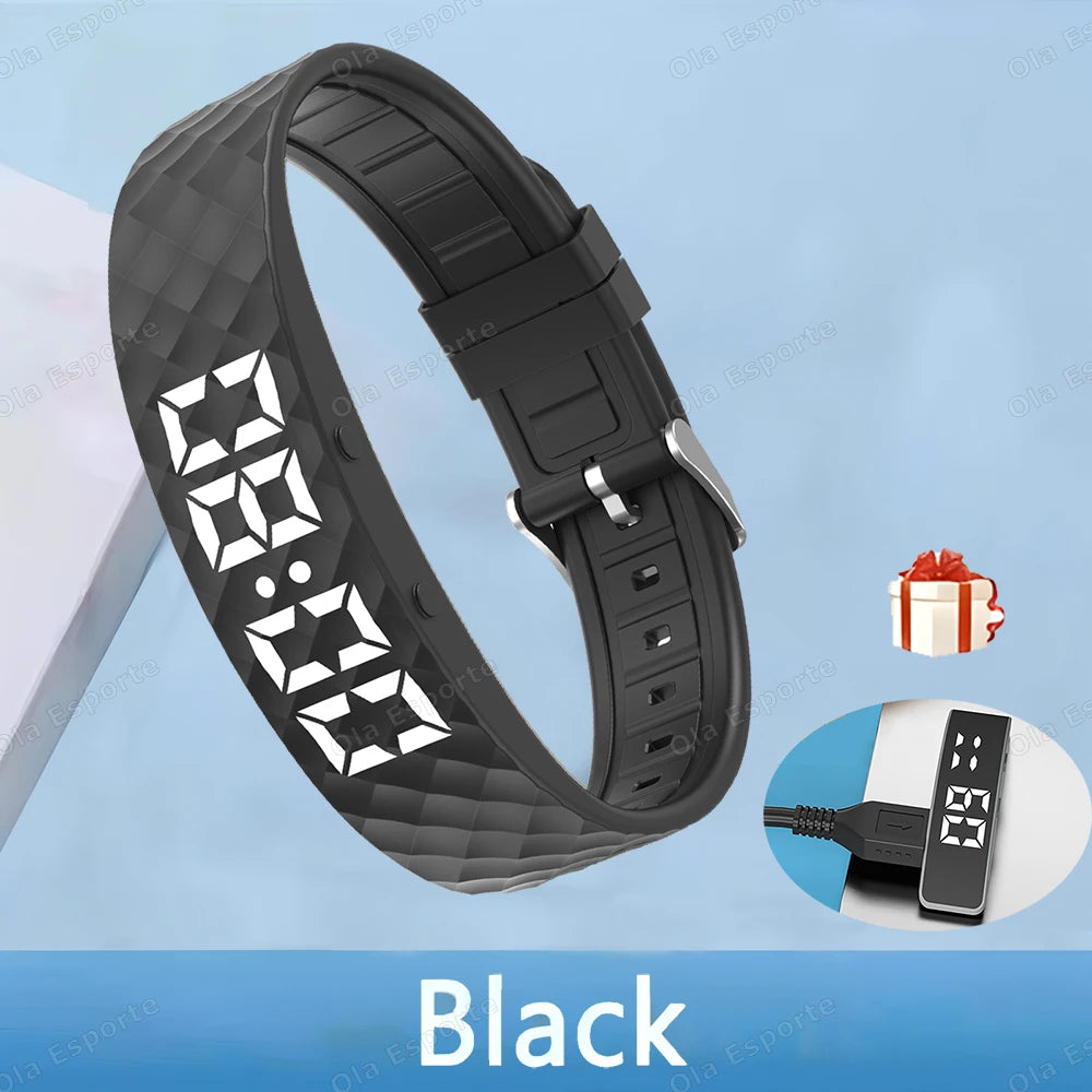 Vibrating Alarm Clock Watch Heavy Sleepers Silent Wake-Up Smart Bracelet