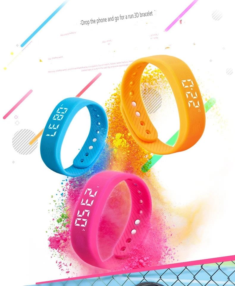 Smart Bracelet LED Digital Waterproof Smart Clock Smartband Alarm Reminder