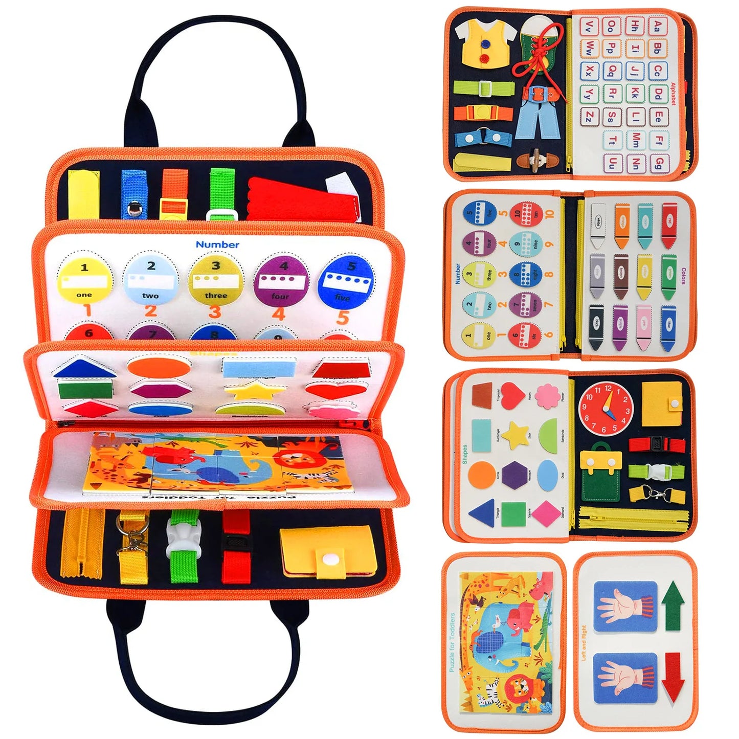 Montessori Busy Board for Ages 3-6 - Sensory Educational