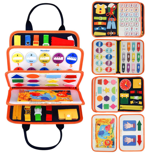 Montessori Busy Board for Ages 3-6 - Sensory Educational