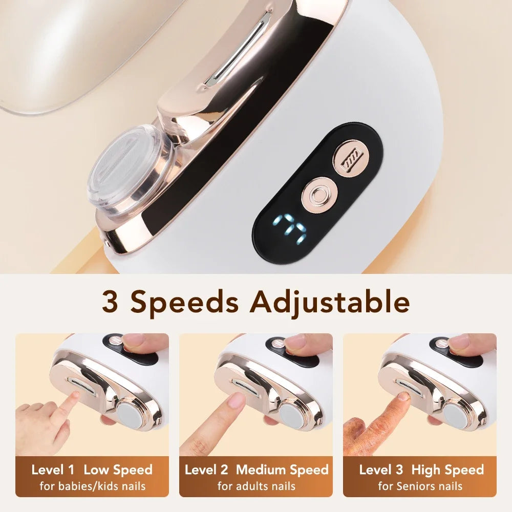 Electric Nail Clipper 2 in 1 Automatic Trimmer